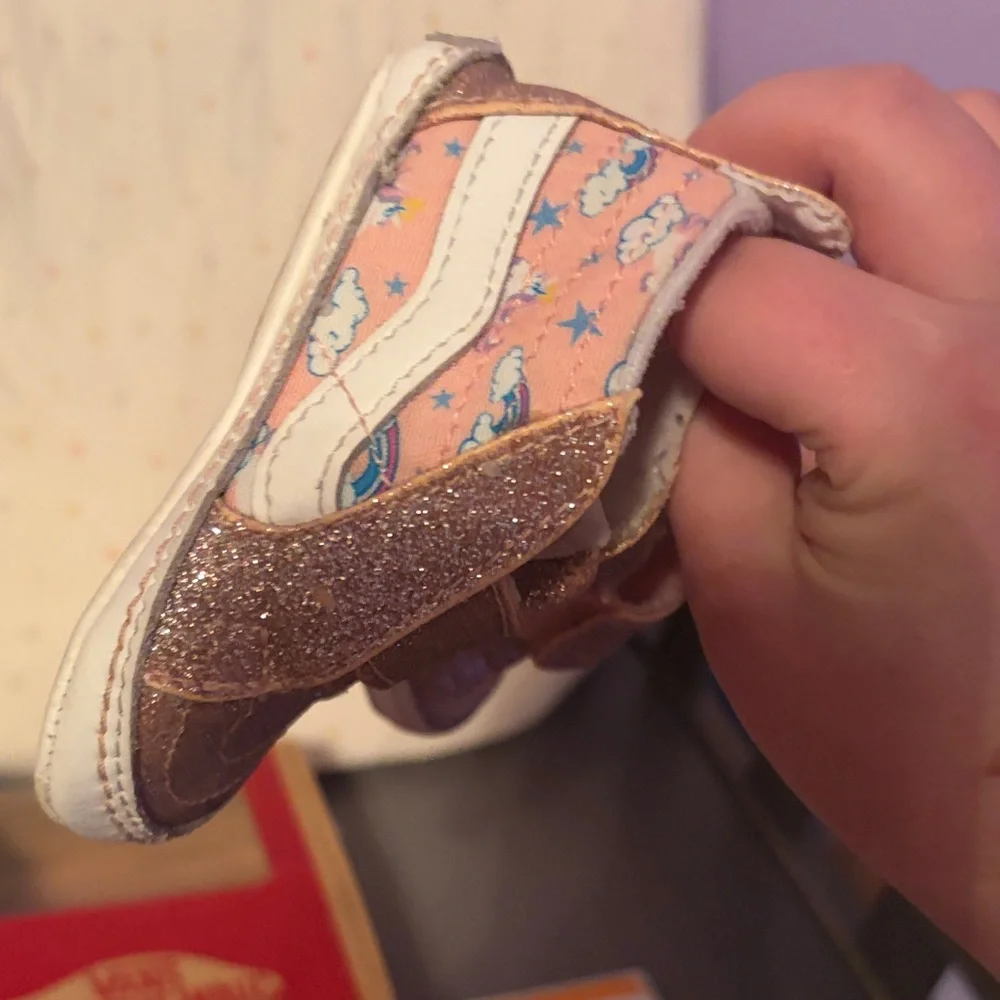 Vans Pink Rainbow Velcro Sk8-Hi Crib Shoes